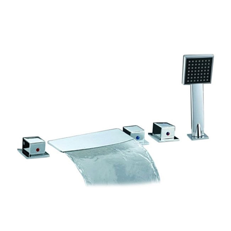 Robinet de baignoire romaine avec douche à main Juno Waterfall