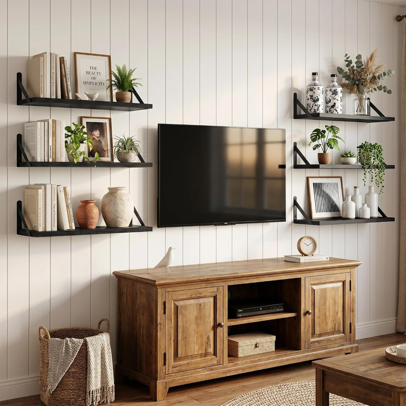 3 Piece Wood Floating Shelf