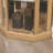 American Classical Lighted Corner Curio Cabinet - Glass Doors, Adjustable Shelves, 150LBS-1540899835