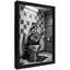 Art mural noir, lecture de journal de lecture de raton laveur sur toilette, impression de cadre de salle de bain humoristique-1584433197