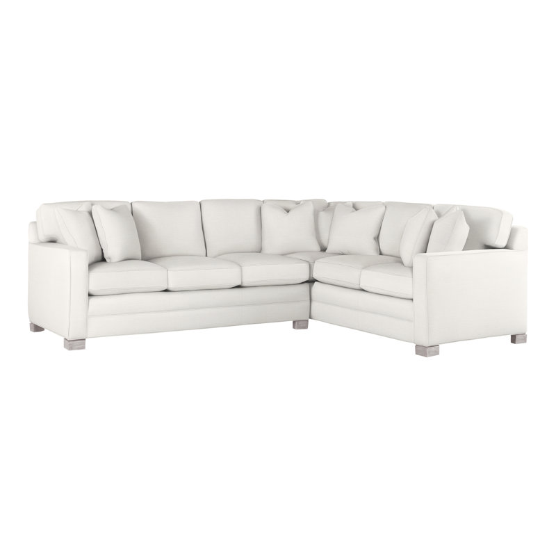 Hillcrest Upholstered L-Shaped Sectional Reversible, Nadia Parchment, Dove Gray