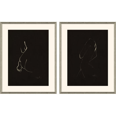 «Conceal I & II» par Yuki Osada - Ensemble de 2 reproductions d'art sur papier