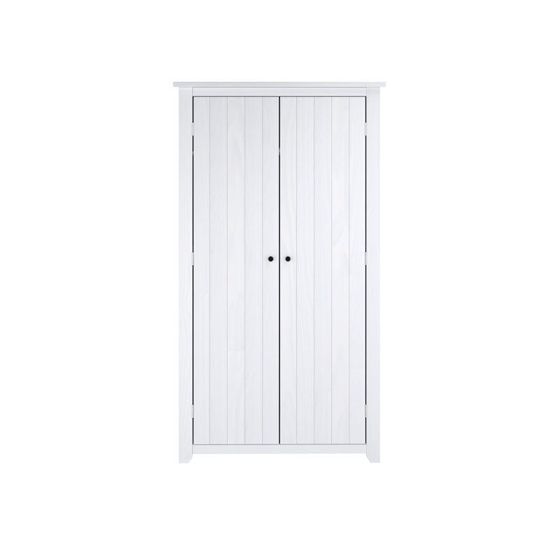 LPD Home 2 Door Wood Wardrobe, White