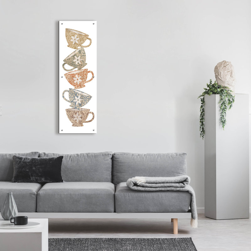  «Coffee 2» par Erin Clark, art mural en verre acrylique, 16 po x 48 po, H 48 po x l 16 po