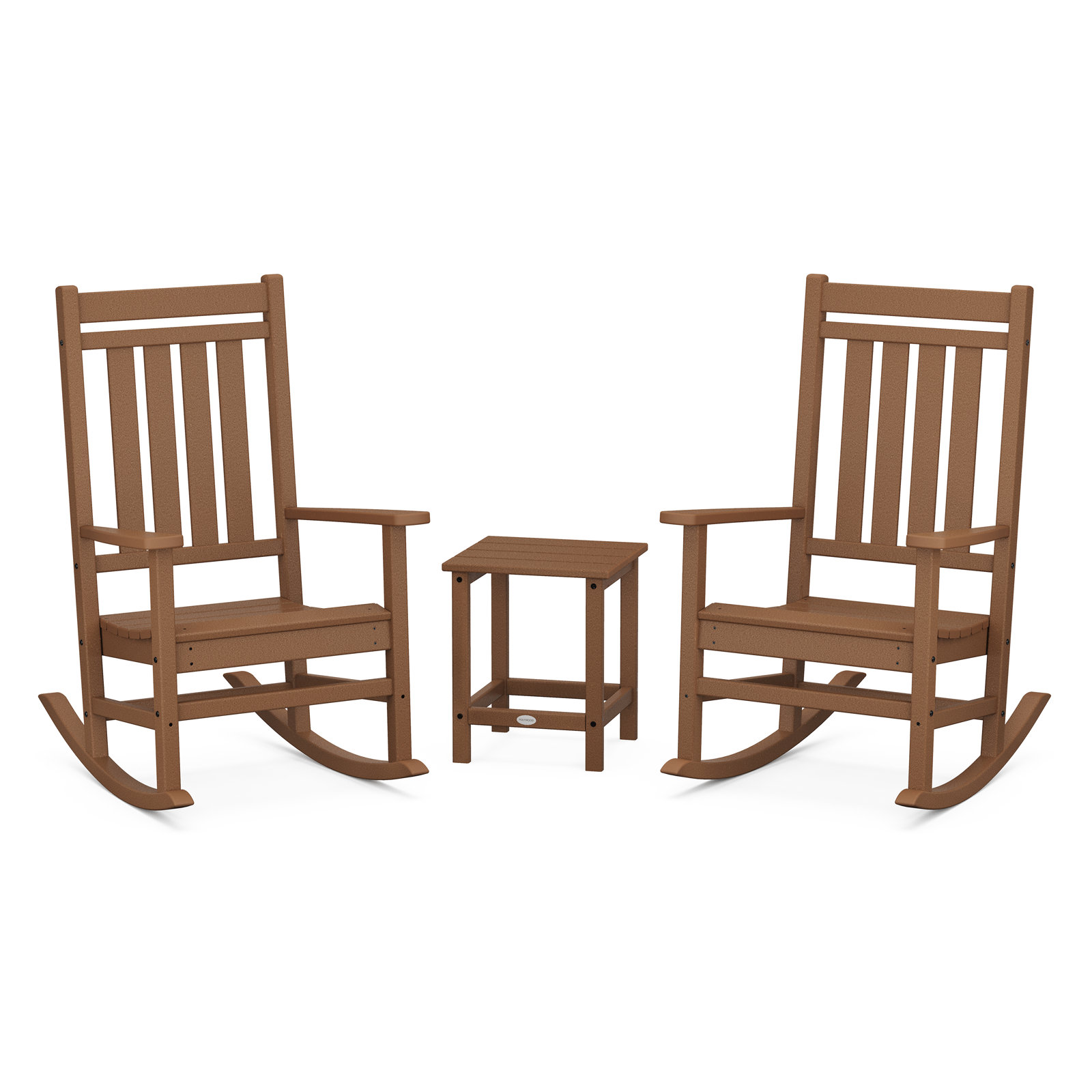 POLYWOOD® Rocker 2-Person Patio Seating Group, Teak