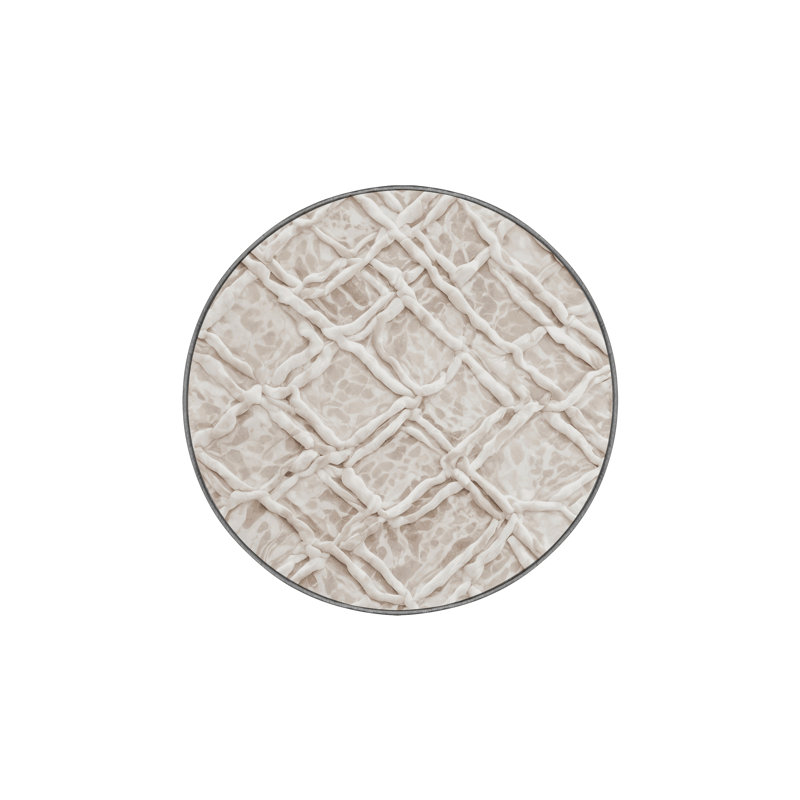Machine Washable Gray Area Rug, Round 8'