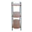 Three-Tiered Shelving Unit with Iron Frame