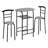 Dining Table Set, 3Pcs Set, Small, 32" L-296033917-296033906-296033905