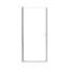 Porte de douche à pivot pivotante sans cadre l 34 po x H 72 po avec verre trempé épais de 1/4 po (6 mm)