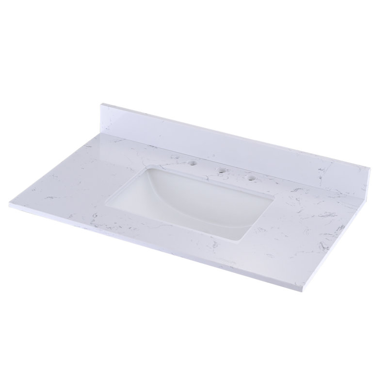 36 Engineered Stone Material 1 Single Bathroom Vanity Top Yes Sink