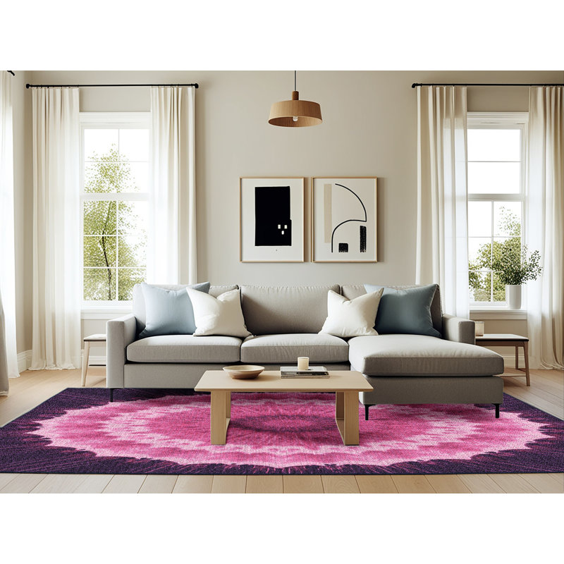 Floral Indoor Rug, Rectangle 6' x 9'