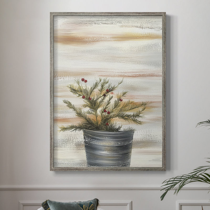 «Christmas Holiday Art DCCXLII», reproduction d'art encadrée - bois massif XMA171262, H 11 po x l 9 po