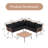  L-Shape Outdoor 5-Person Sofa Seating Group With Cushions-287616955
