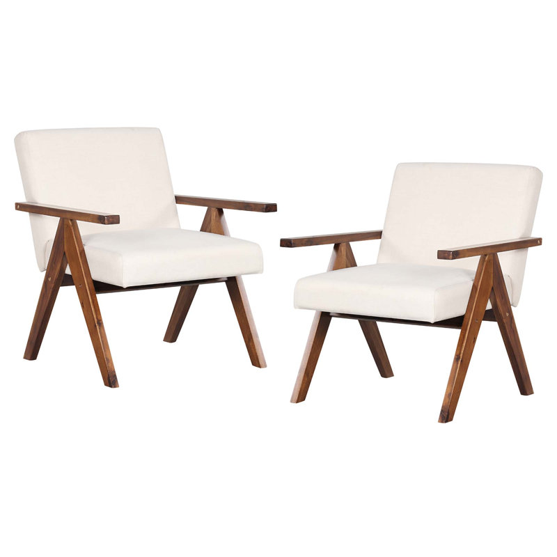 Fauteuil de 27 po de large Kiraz, Lin beige