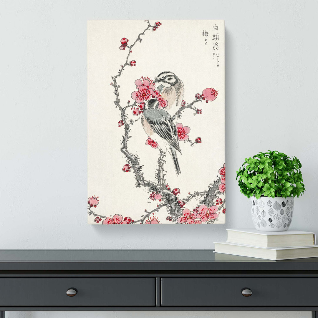 Birds upon a Plum Tree by Numata Kashu - Wrapped Canvas
