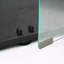 Vitrine en verre trempé avec lumière DEL Bluetooth et roulettes-1351104001