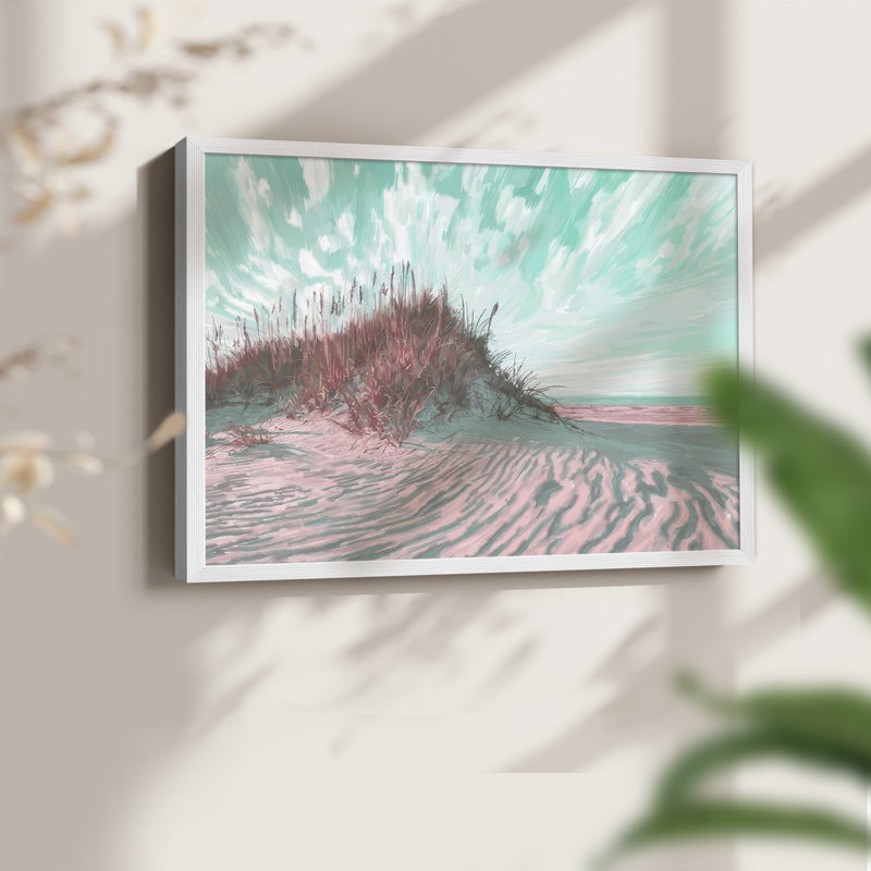 Dramatic Dunes I - Impression encadrée - Restickable, H 8 po x l 10 po, Blanc