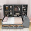 Lit de jour en bois avec trois tiroirs, tablettes et bureau-1761032394-1761032395