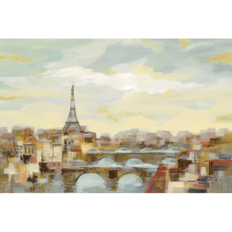 Paris Afternoon by Silvia Vassileva - Wrapped Canvas Painting, 81cm H x 122cm W