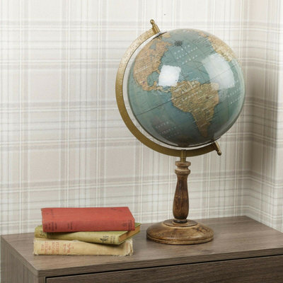 Wood Tabletop Globe