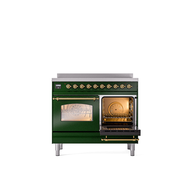 Cuisinière à induction 40 pouces avec 6 éléments à induction ILVE Nostalgie II Series (porte en verre)