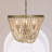 Draped Wood Bead Chandelier-1626896490