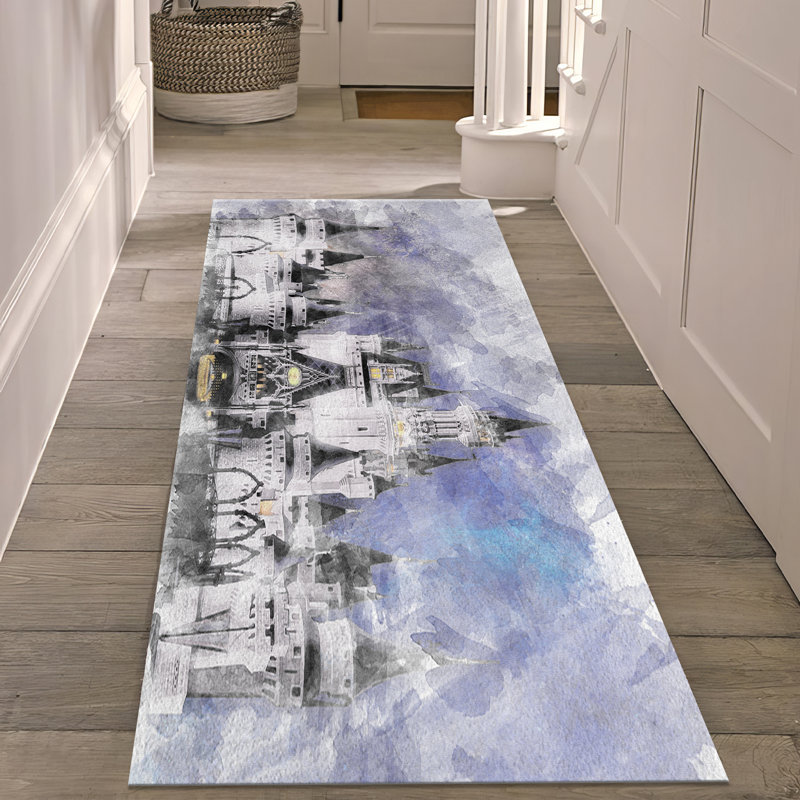 Chic and Contemporary With Pile Soft Printed Rug featuring Intricate Geometric Design Perfect for Adding a Touch of Sophistication to Your Living Space
