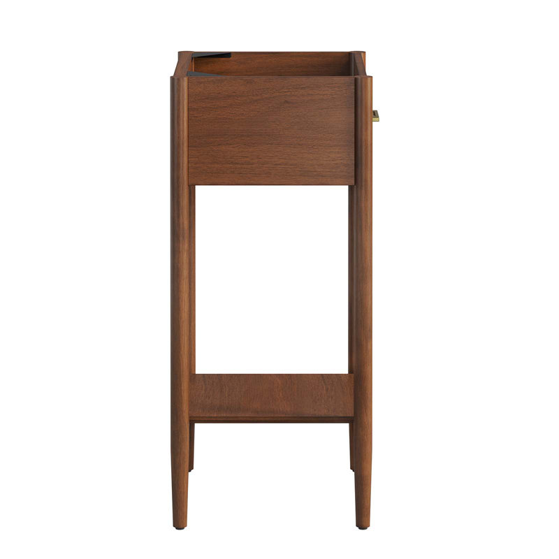 Walnut 16.5" Freestanding Single Bathroom Vanity with Drawer