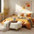 Multi-Functional Off White Faux Leather Ottoman with Hidden Storage Compartment-1418637431