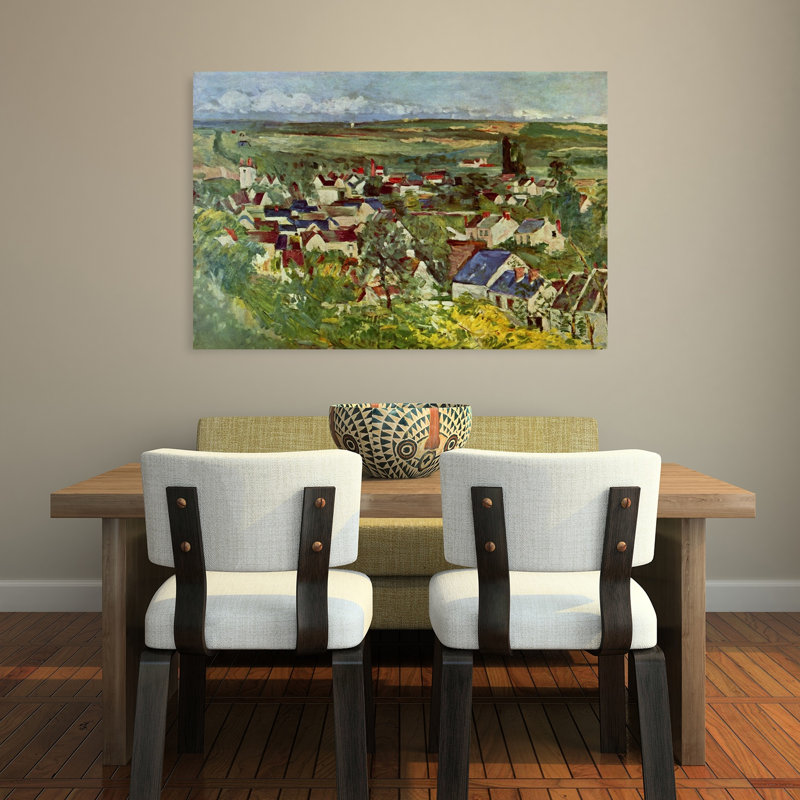 «View of Auvers Classic Modern Abstract Landscape Spring», reproduction d'art murale, H 32 po x l 48 po