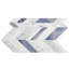 Amari 12x19 Chevron Polished Marble & Aluminum Inlay Mosaic Tile-995789252