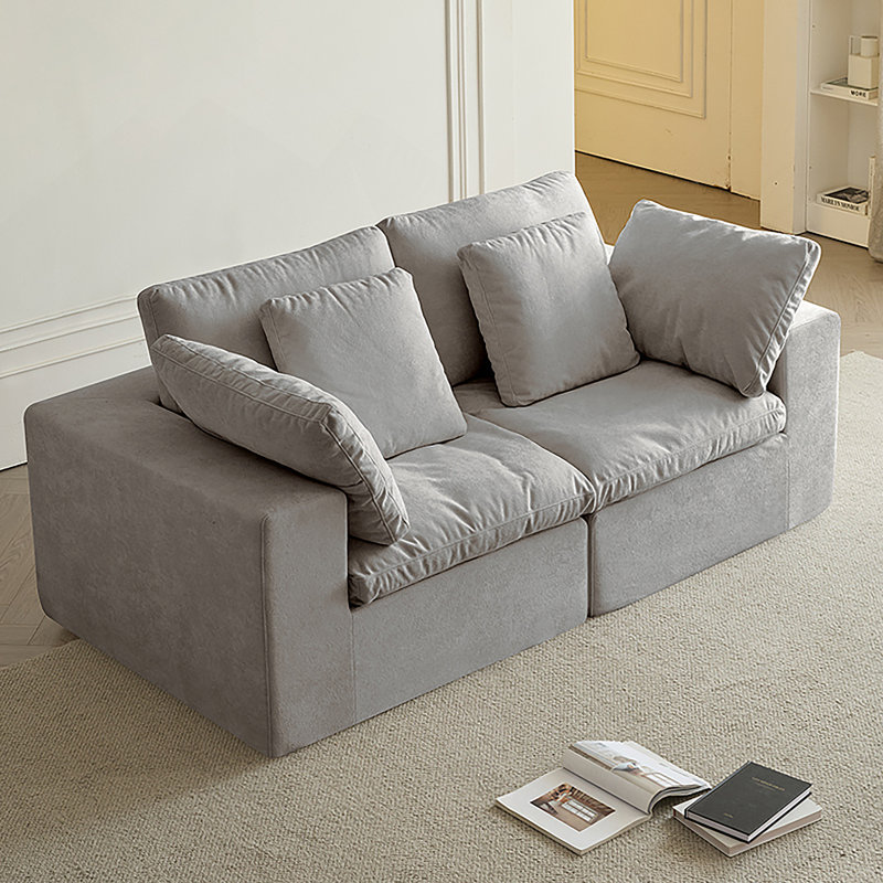 Canapé modulaire Boneless, Gris clair