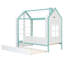 Structure de lit House avec lit gigogne escamotable, tablettes de rangement à queue et lumières DEL blanc froid-2047044693-2047044694