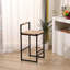 Chaise d'appoint en cuir avec comptoir-131275124-131275125