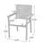 SAN PICO DINING CHAIR-MULTI BROWN,1PC With Cushion