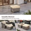 Harbin Wicker Rattan 7 - Person Outdoor Seating Group With Fire Pit Table, Armchairs And Ottomans-1323577758