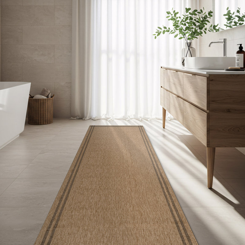Indoor Outdoor Area Rug, Runner 2' x 7', Beige