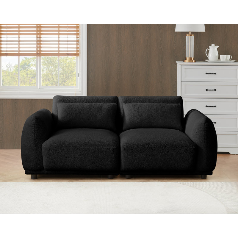 Emora , Laine noire, H 29,13 po x l 72,83 po x P 35,03 po