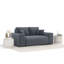 Two-seater square arms loveseat sofa-1595754560