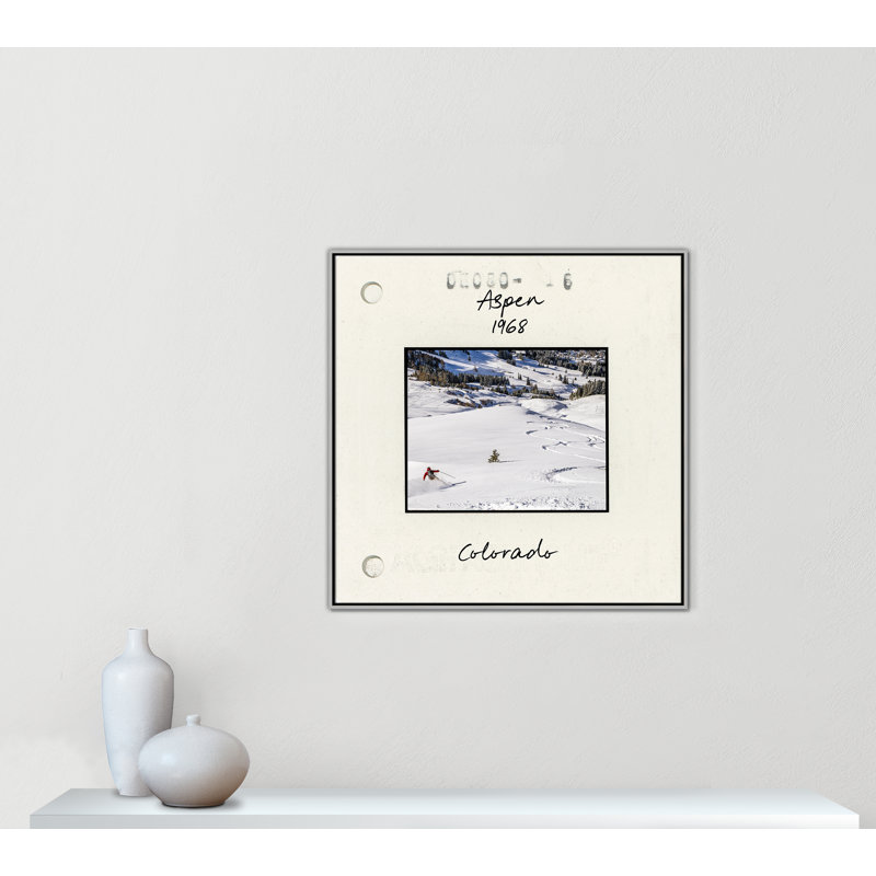Aspen Print par CAD Designs, 37.5'' W x 37.5'' H, Framed Canvas, Silver Floater