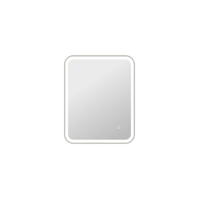 30 Inch Rectangle LED Front and Backlit Wall Mirror in Silver