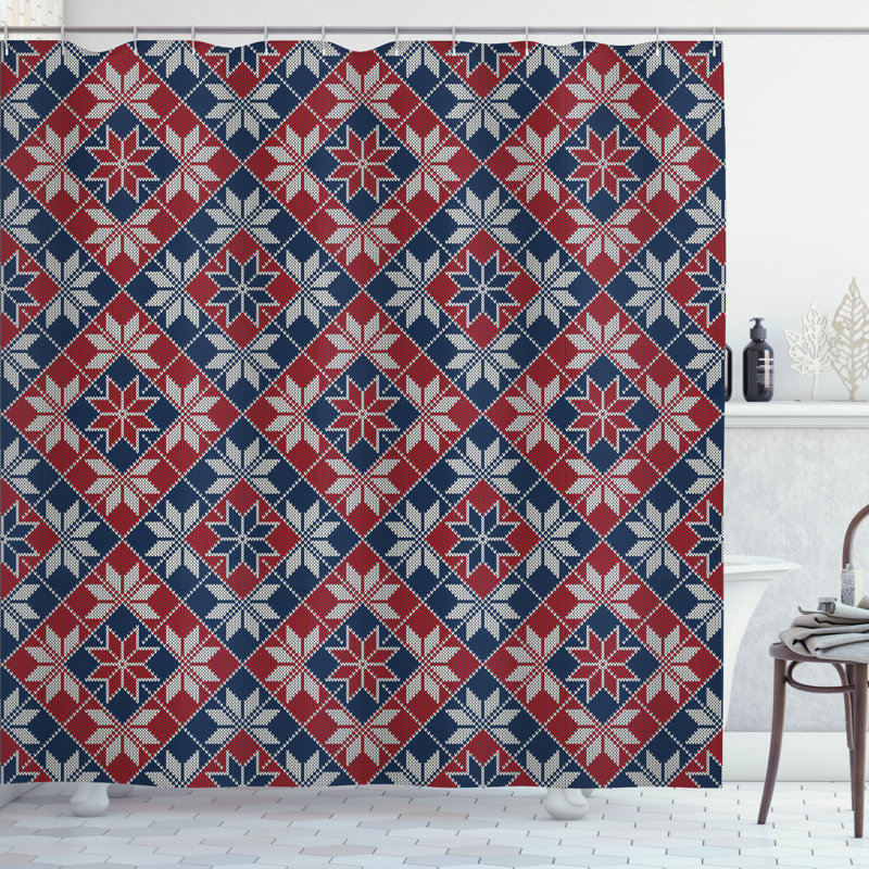 Shower Curtain with Hooks Included, 75"H x 69"W