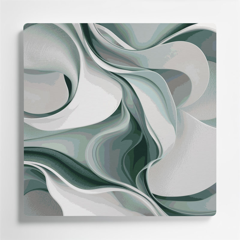 Abstraction numérique 36, art mural en métal beige, H 12 po x l 12 po
