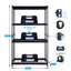 Étagère en acier à 4 tablettes Lafoya-702294991-708564228