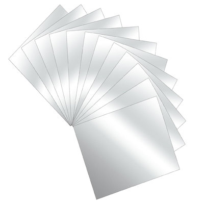 Feuilles de miroir flexibles, 16 pièces, carreaux de miroir carrés, autocollants muraux, décalcomanie 3D, mosaïque, 14,8 x 14,8 cm