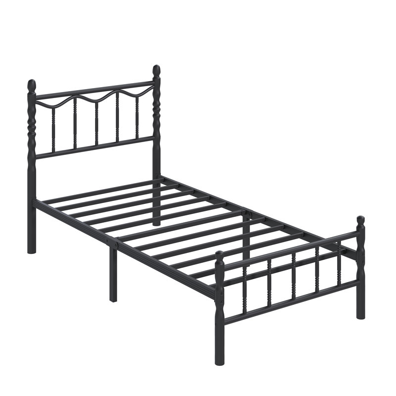 Heavy Duty Metal Bed Frame, Mattress Foundation, No Box Spring Needed, Noise Free, Twin