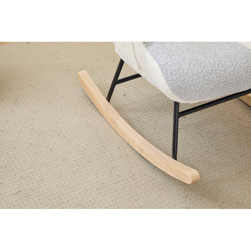 Chaise d'appoint Macaroon Mid-Century, Crème, crème