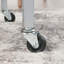 Chariot-bar contemporain avec 2 tablettes en verre, finition grise