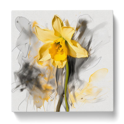 Daffodil Gestural Art No.1 - Print