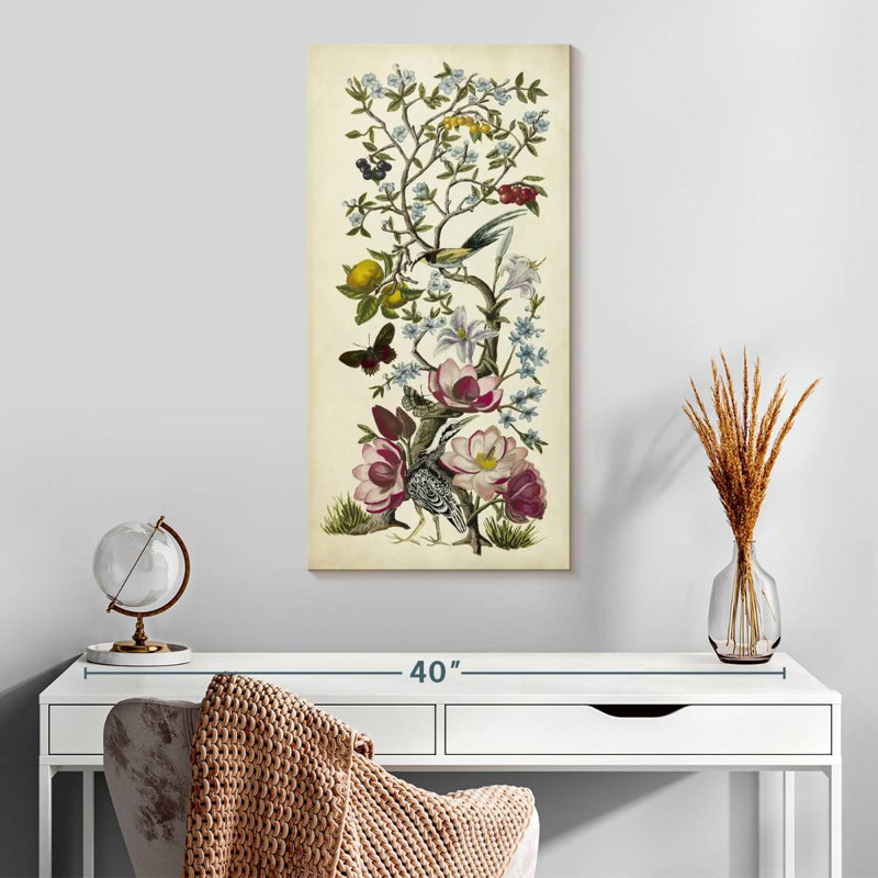 Chinoiserie Natura II, H 30 po x l 15 po